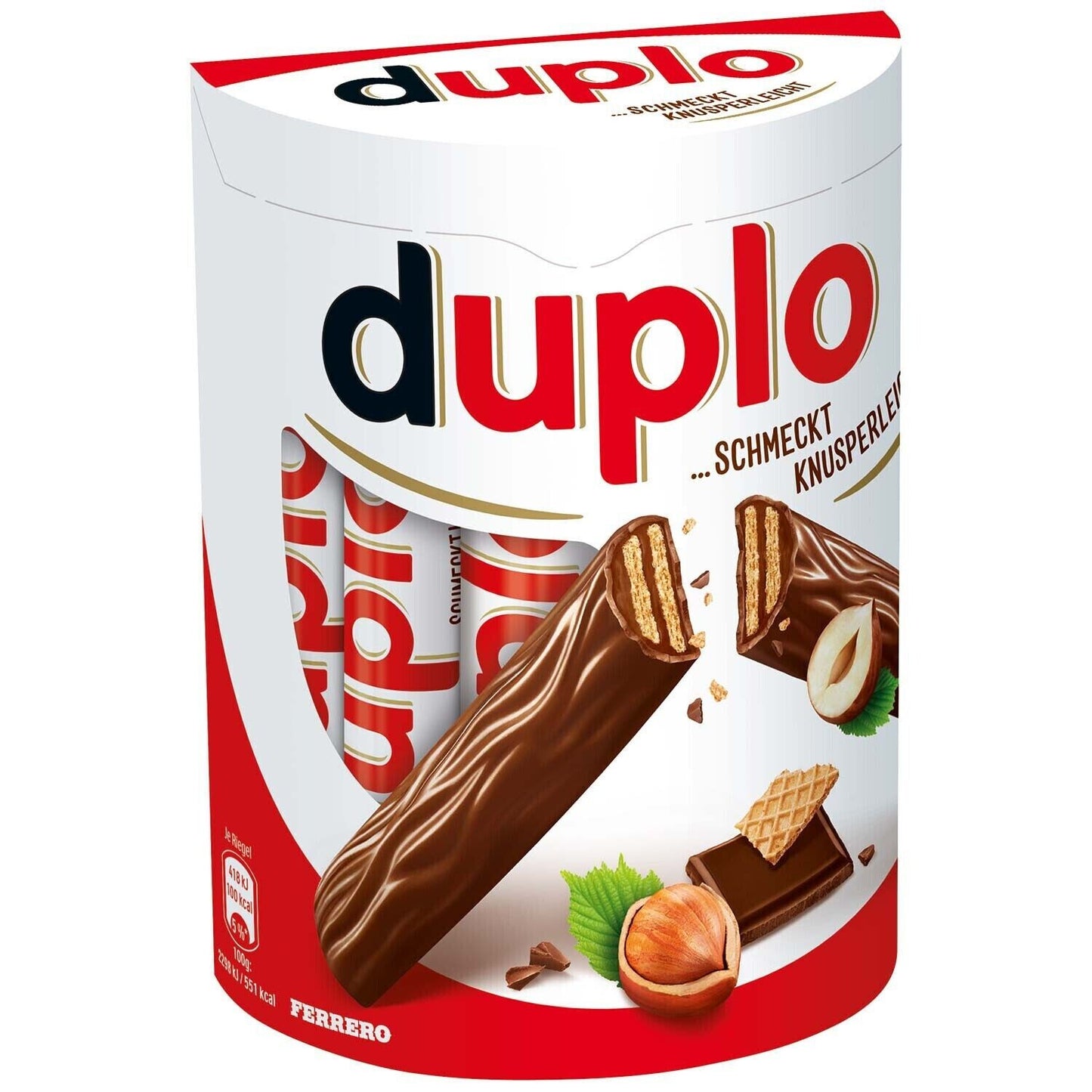 Duplo Classic 10 Stück à 18,2g (182g) - Köstliche Waffelriegel mit schokoladiger Füllung für unwiderstehlichen Genuss