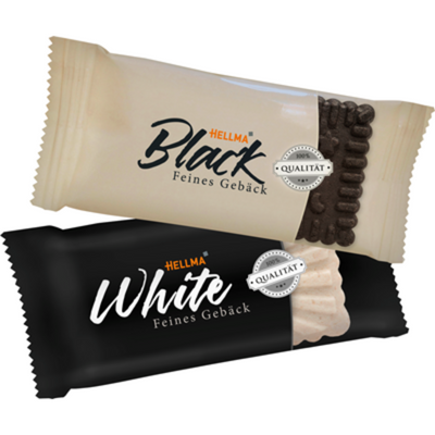 Hellma Feines Gebäck Black & White 200 Stück - 1 kg Karton