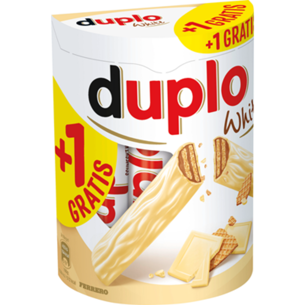 Duplo Schokoriegel White 200g - Knusprige Waffelriegel mit zarter Weißschokoladenfüllung für süßen Genuss