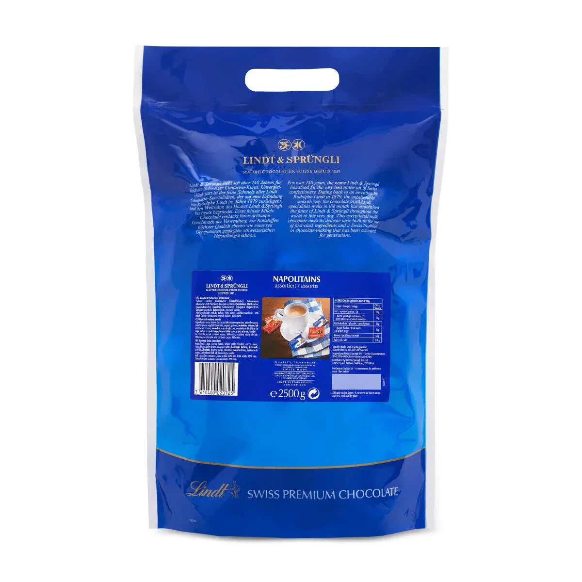 Lindt Napolitains Mini Schokoladen 6 Sorten Swiss Premium Minis Chocolate 2,5kg - Schokobote.de