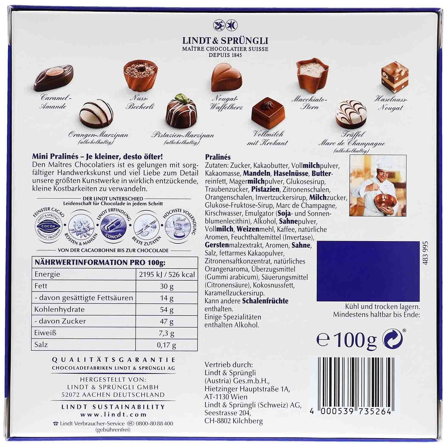 Lindt Weihnachts-Zauber Mini-Pralinés 100g - Feine Mini-Pralinen