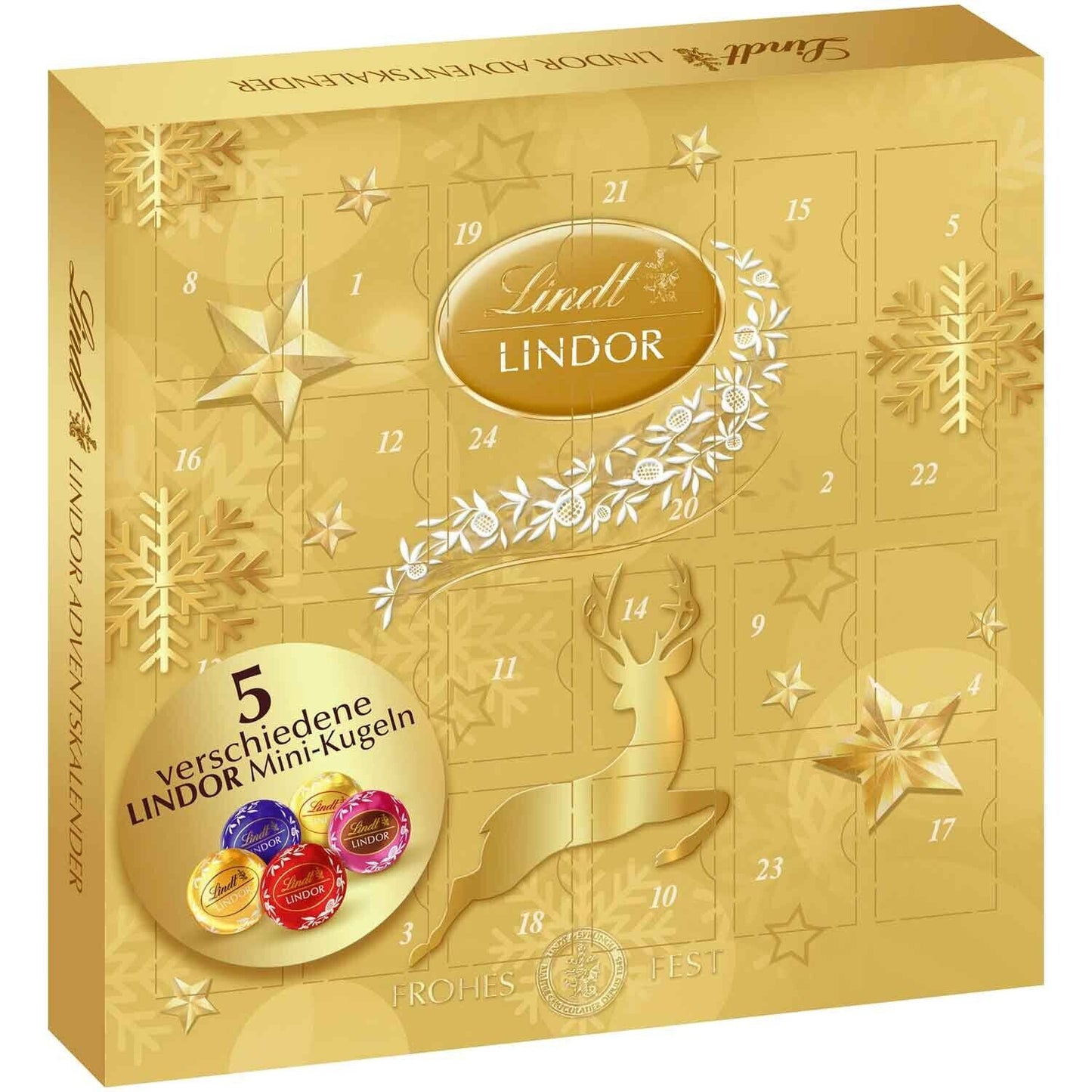 Lindt Lindor Mini Adventskalender 109g - Süße Überraschungen für die Adventszeit