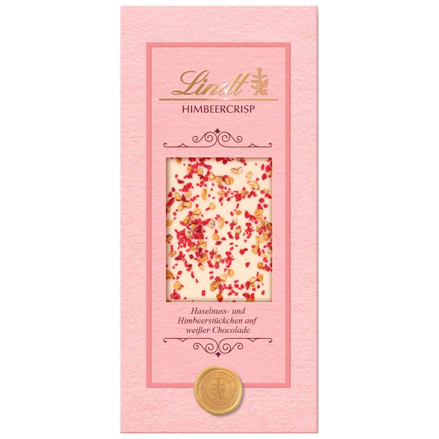 Lindt Cute Chocolaterie Himbeercrisp Weiße Schokolade Tafel 100g