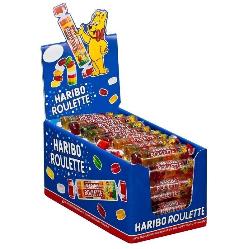 Haribo Roulette Weingummi 50 Stück à 25 g - 1,25 kg Karton