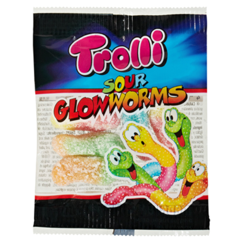 Trolli Gummibonbon Portionsbeutel Saure Glühwürmchen 100 Stück à 10 g - 1kg