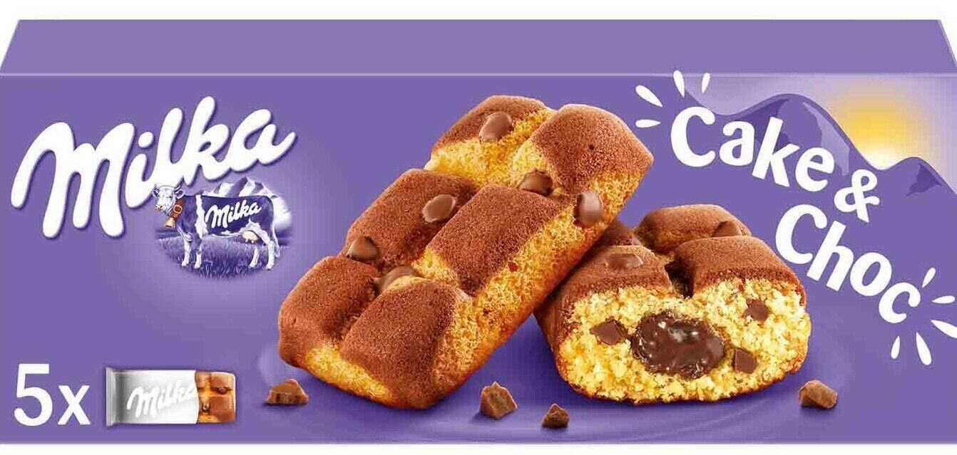 Milka Cake & Choc - 5 Mini Kuchen mit flüssigem Schokolade Kern - 175 Gramm