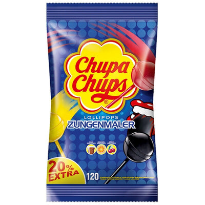 Chupa Chups Zungenmaler Lutscher Nachfüllbeutel 120er Pack (1440g) - Bunte Lutscher für kreativen Lutschspaß in großer Vorratsgröße