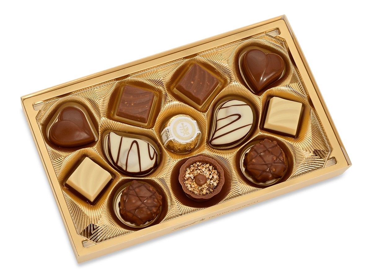 Lindt Pralinés Nougat Pralinenmischung 125g Geschenkpackung