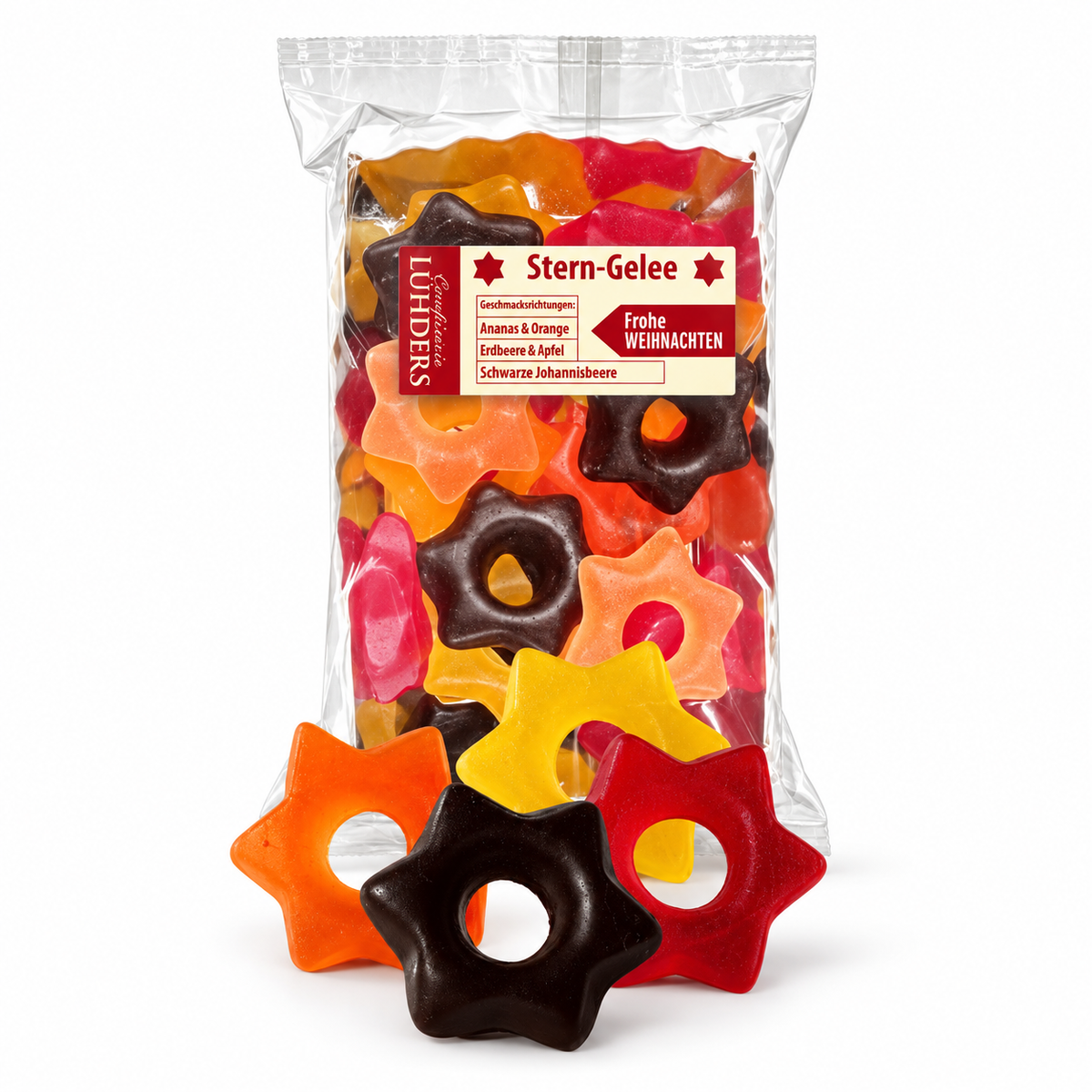Lühders Gelee-Sterne Weihnachten 150g
