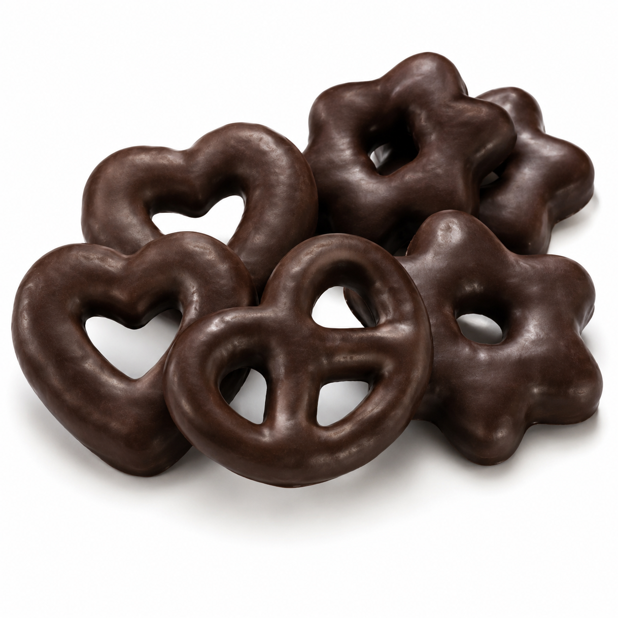 Weiss Bruch Lebkuchen Herzen Sterne Brezeln Zartbitter 500g