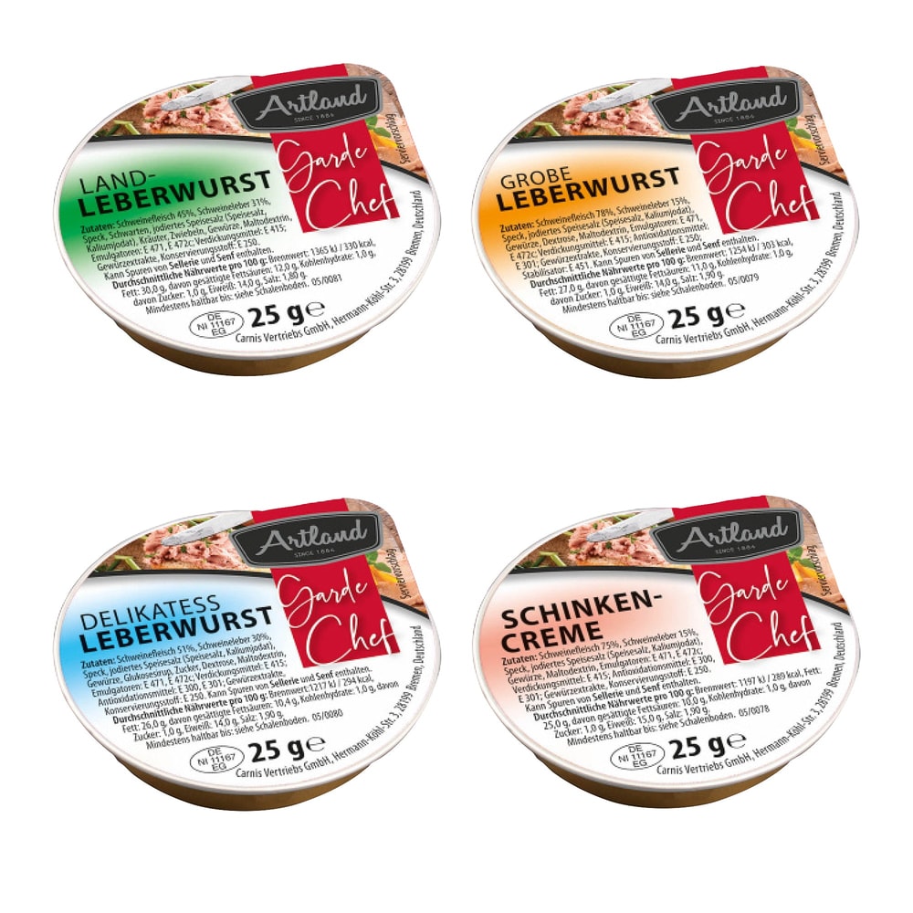 Artland Wurst-Sortiment 100 Portionen je 25g