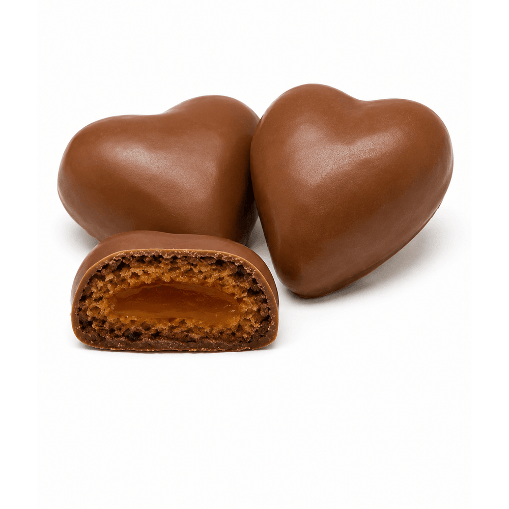 Braune Lebkuchen-Herzen Vollmilch Kirsche Bruch 500g