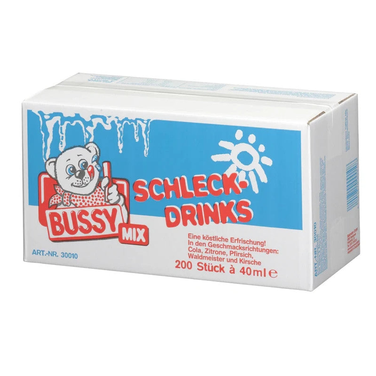 BUSSY Wassereis Mix 200x40ml Kirsche Pfirsich Waldmeister Cola Zitrone 58c806-2