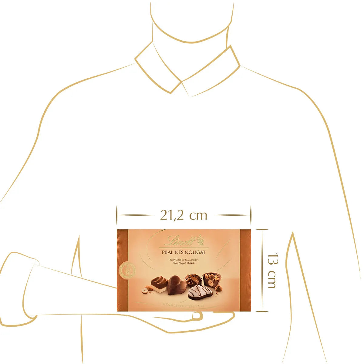 Lindt Pralinés Nougat Pralinenmischung 125g Geschenkpackung