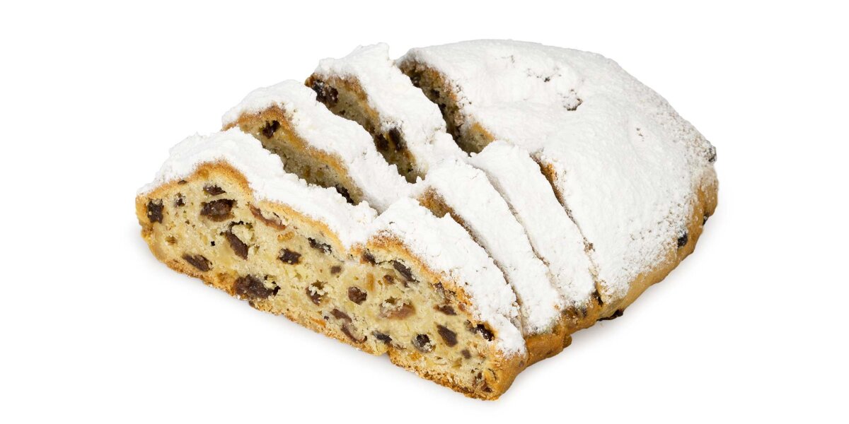 Lambertz Christstollen 2. Wahl 1kg - Produktdarstellung ohne Verkaufsverpackung