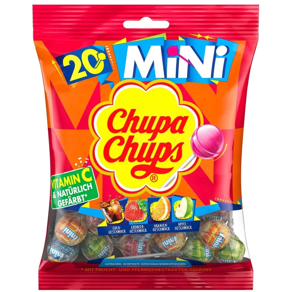 Chupa Chups Mini Lollipops mit Vitamin C 20er, 120g