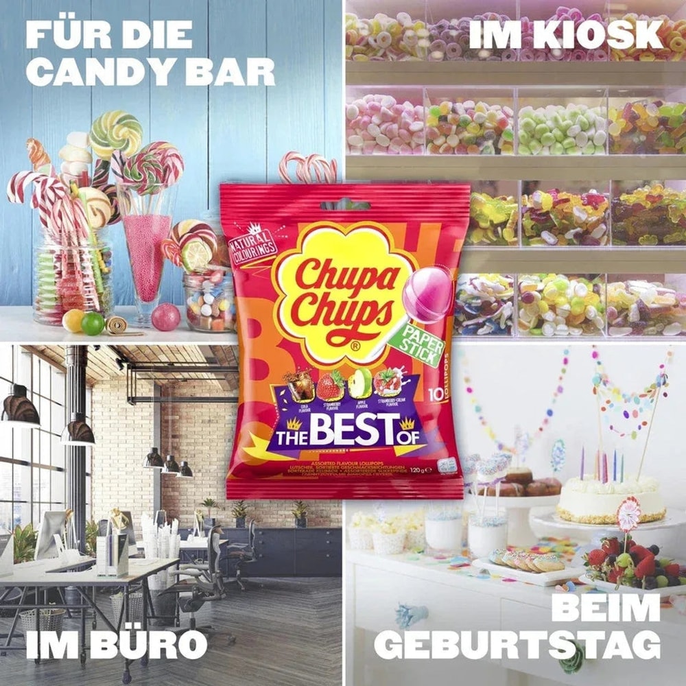 Chupa Chups The Best Of Lollipops 10er 120g