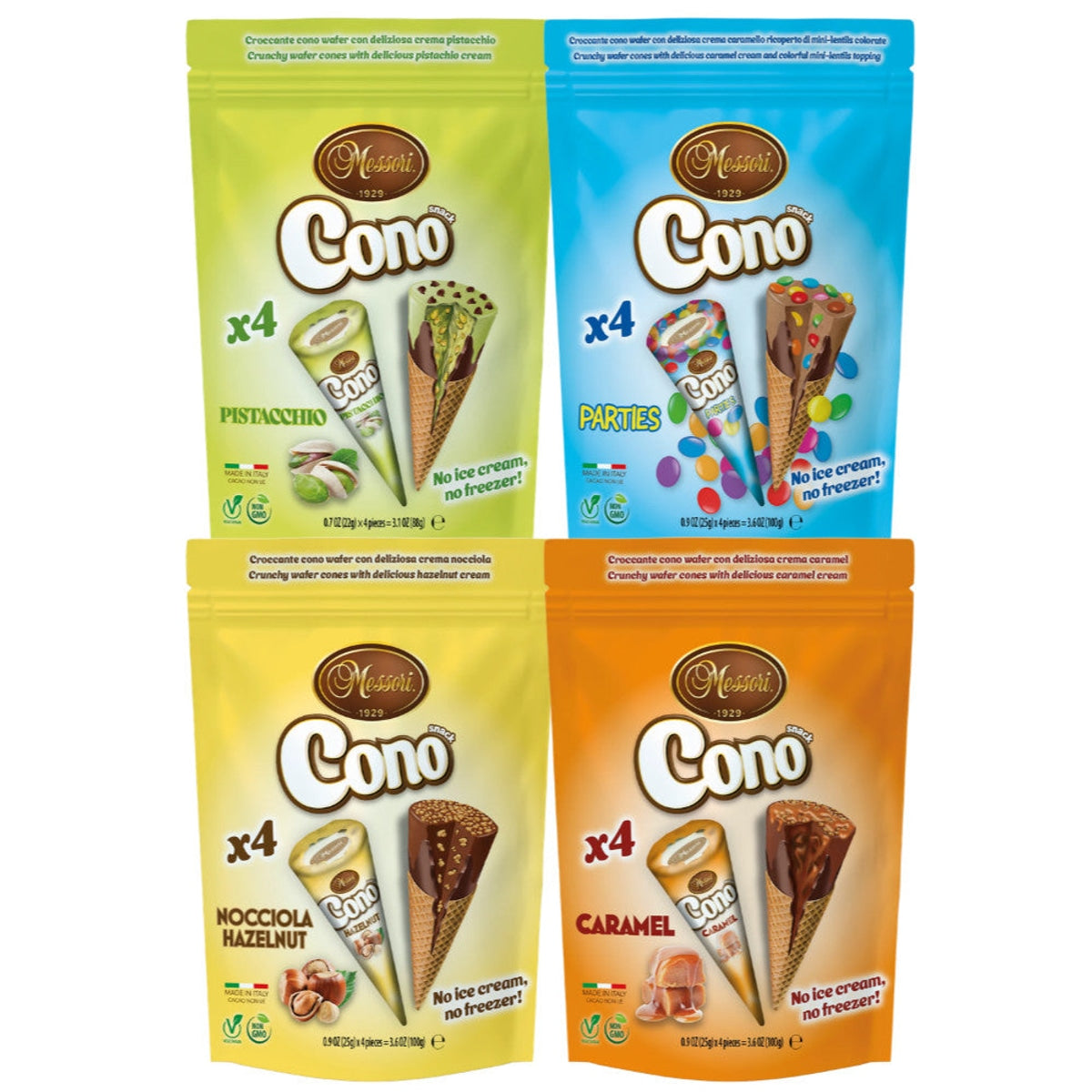 Cono Mini Waffelhoernchen Mix 4x25g = 100g Cremefüllung 58c806-2