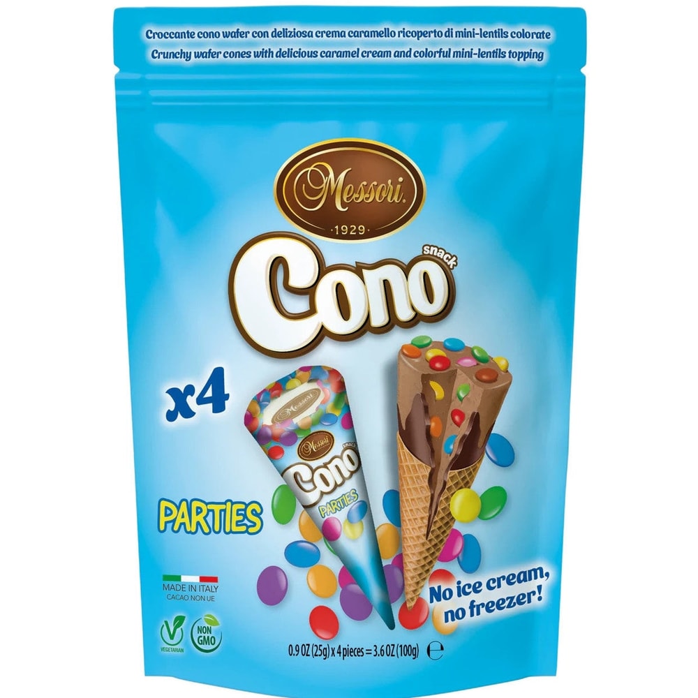 Cono Mini Waffelhoernchen Mix 4x25g = 100g Cremefüllung
