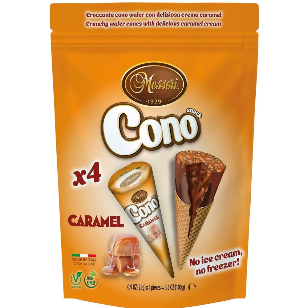 Cono Mini Waffelhoernchen Mix 4x25g = 100g Cremefüllung