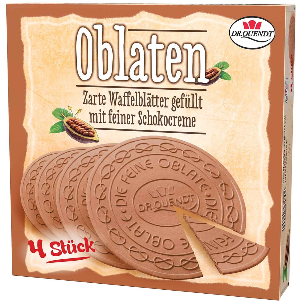 Dr. Quendt Oblaten mit Schokocreme 4er (150g)