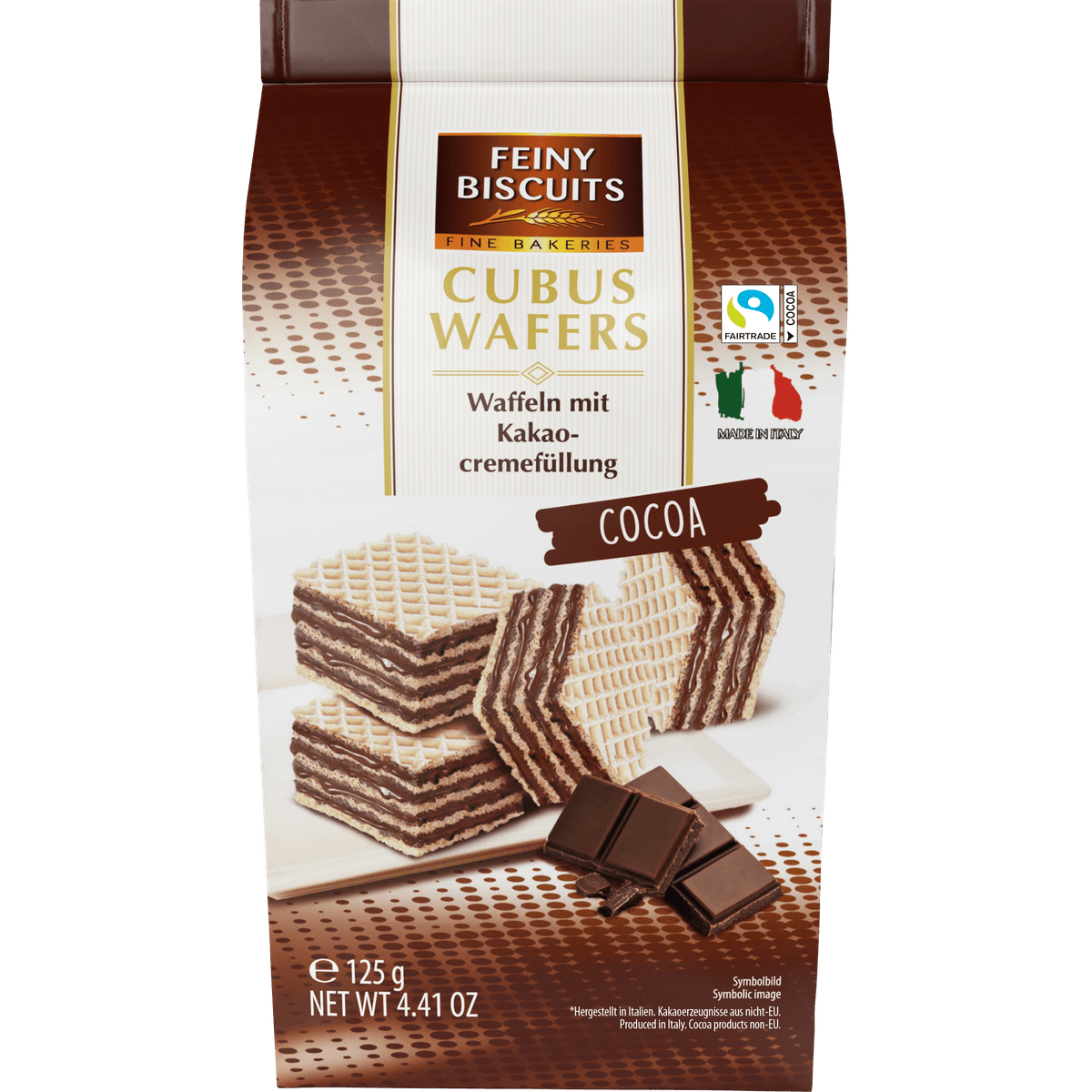 Feiny Biscuits Cubus Wafers Kakao 125g kakaofreie Schoko-Alternative 58c806-2