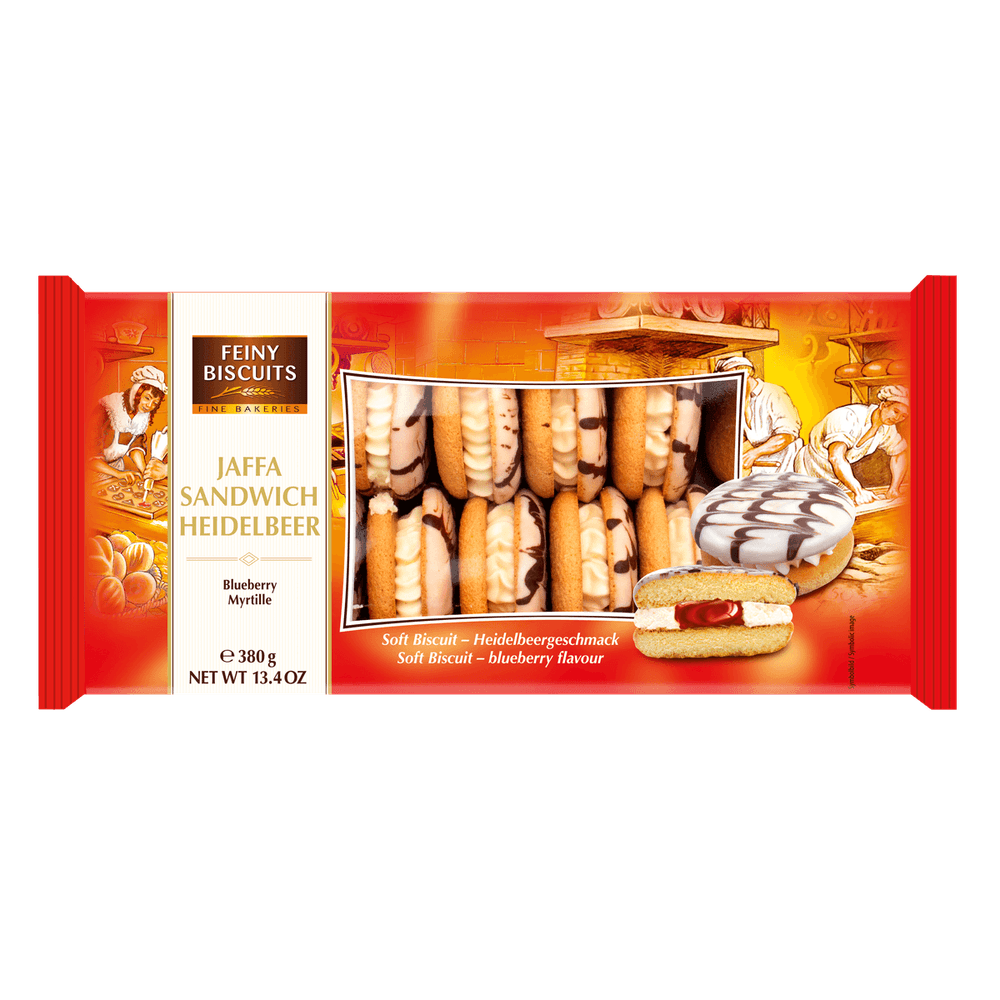 Feiny Biscuits Jaffa Sandwich Sahne-Heidelbeere 380g kakaofreie