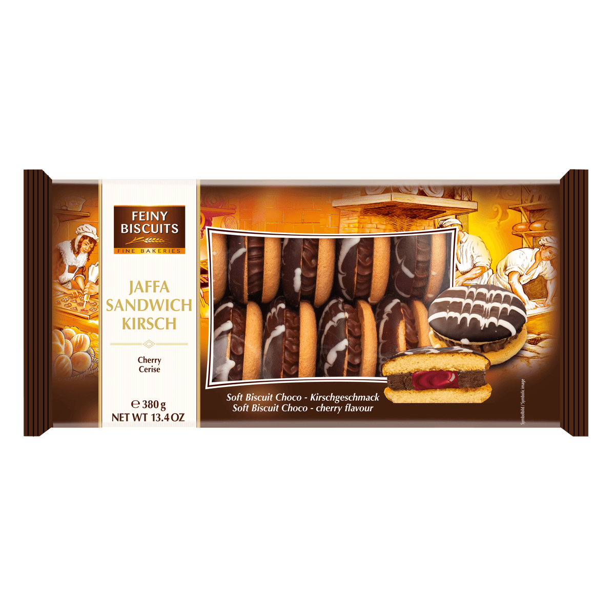 Feiny Biscuits Jaffa Sandwich Schokolade-Kirsch 380g kakaofreie 58c806-2