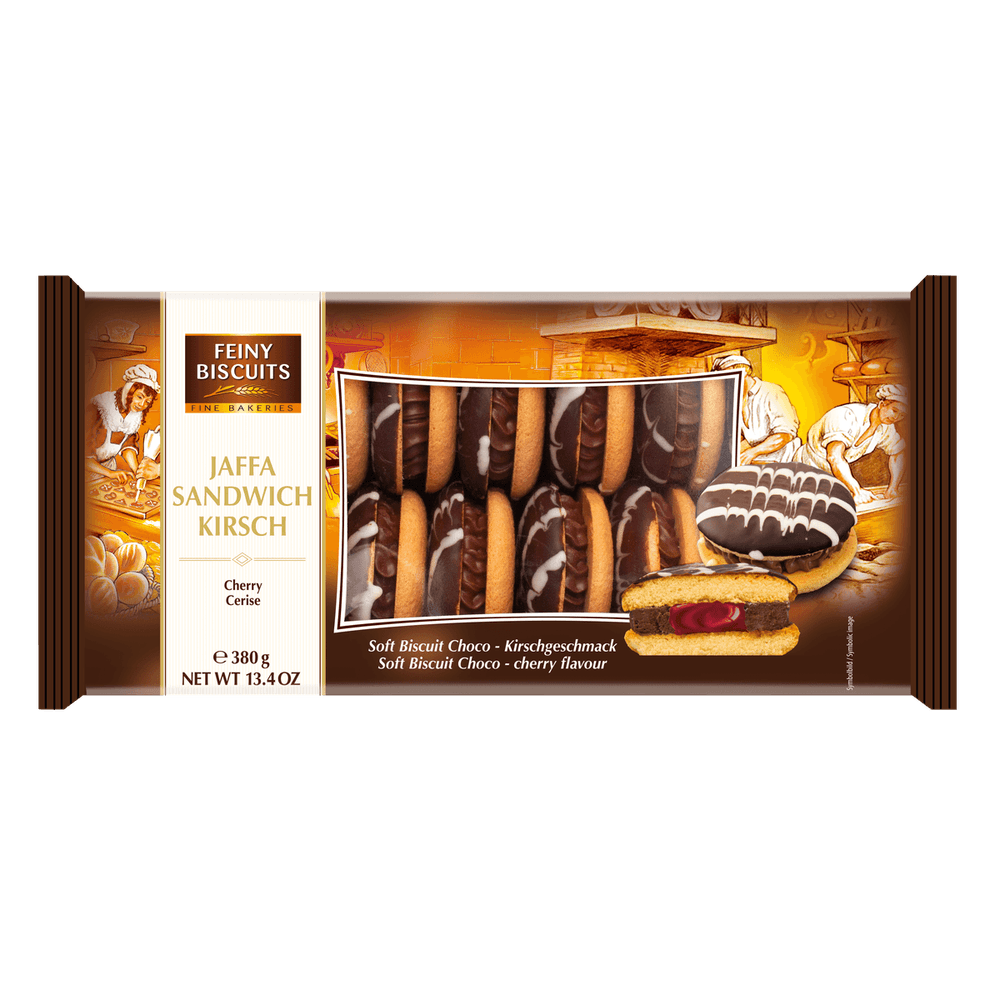 Feiny Biscuits Jaffa Sandwich Schokolade-Kirsch 380g kakaofreie