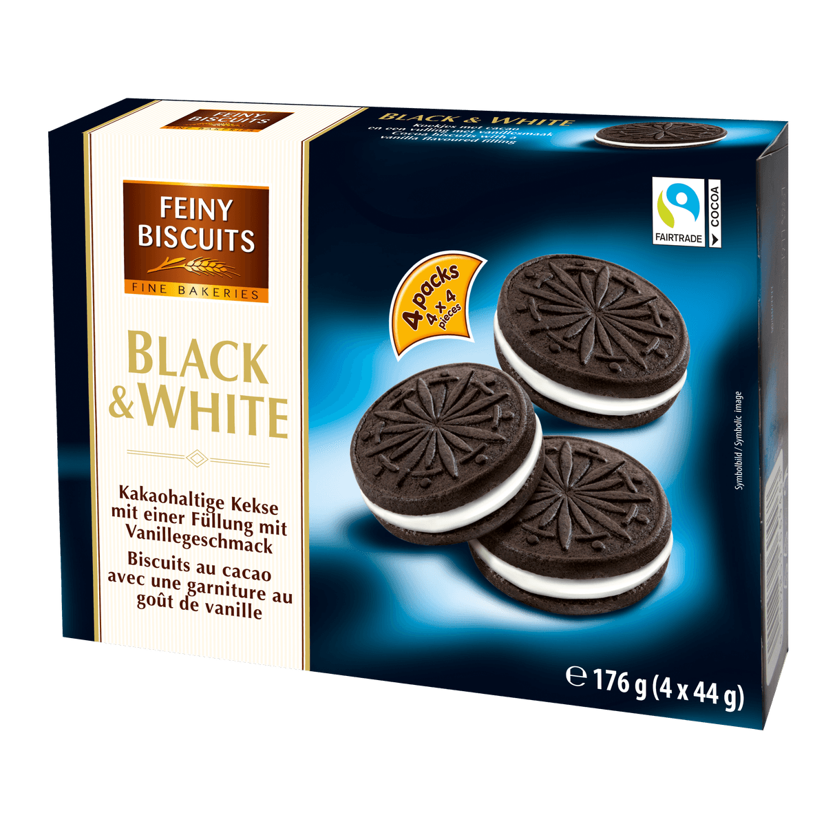 Feiny Biscuits Kekse Black & White 176g kakaofreie Schoko-Alternative 58c806-2