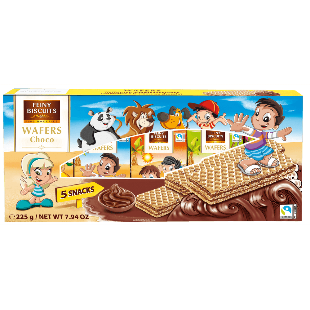 Feiny Biscuits Kinder-Waffeln mit Kakaocremefüllung (5x45g) 225g
