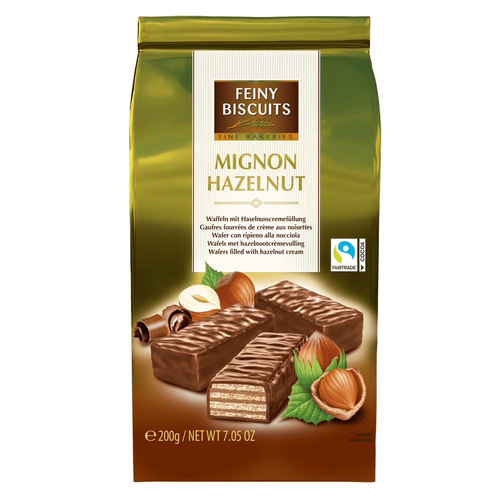 Feiny Biscuits Mignon Waffeln mit Haselnusscremefüllung 200g kakaofreie