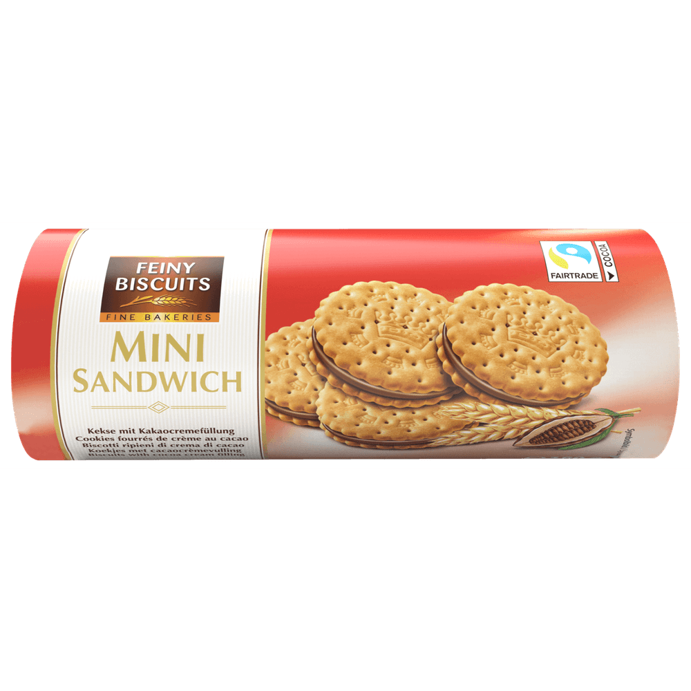 Feiny Biscuits Mini Sandwich Kekse mit Kakaocremefüllung 180g kakaofreie