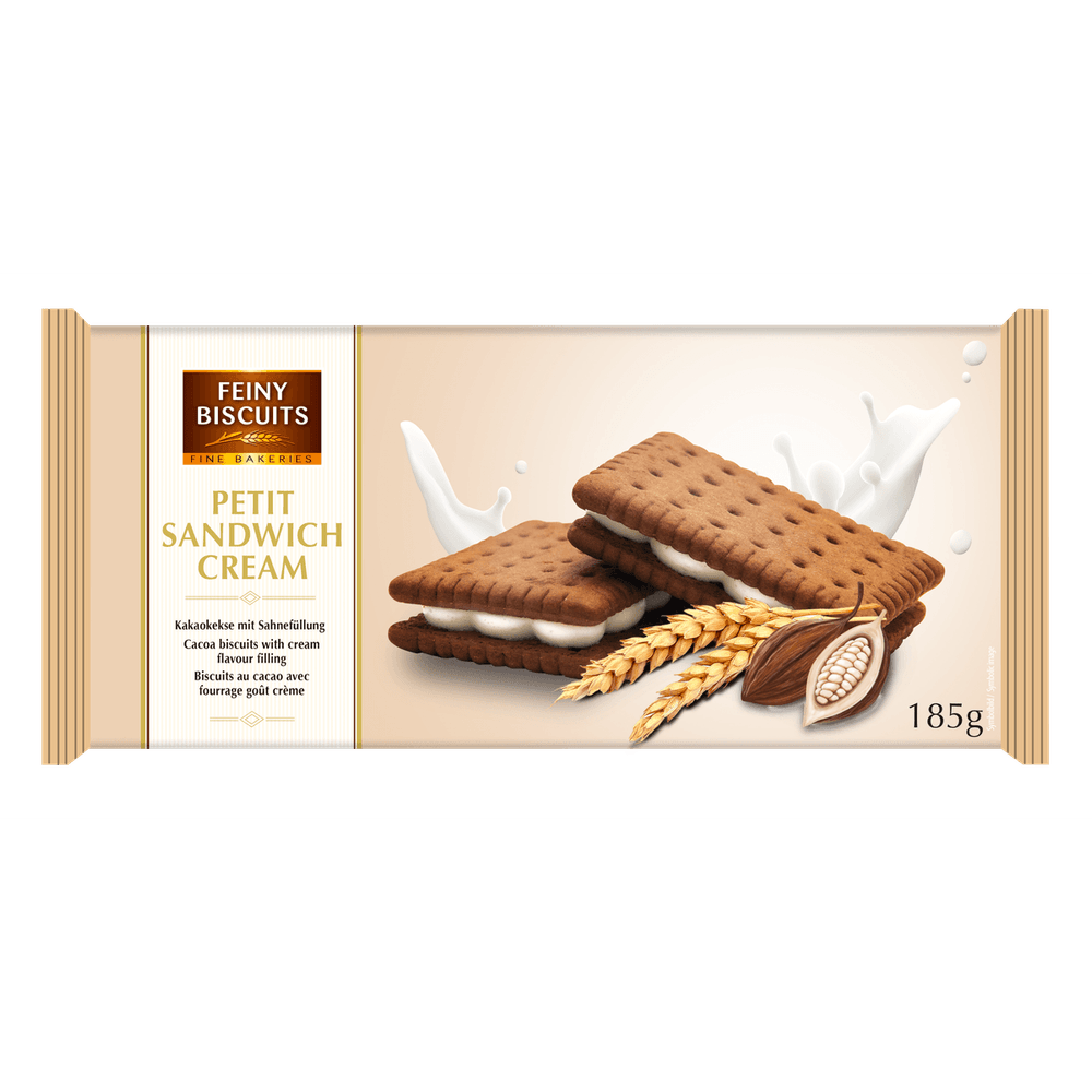 Feiny Biscuits Sandwich Kekse Kakao mit Cremefüllung 185g kakaofreie