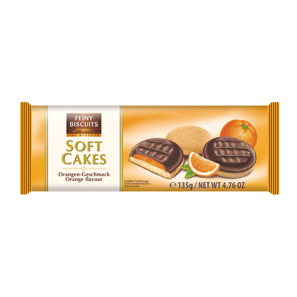 Feiny Biscuits Softcakes Orange 135g kakaofreie Schoko-Alternative