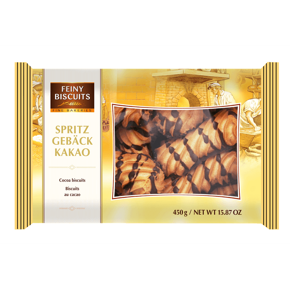 Feiny Biscuits Spritzgebäck Kakao 450g kakaofreie Schoko-Alternative