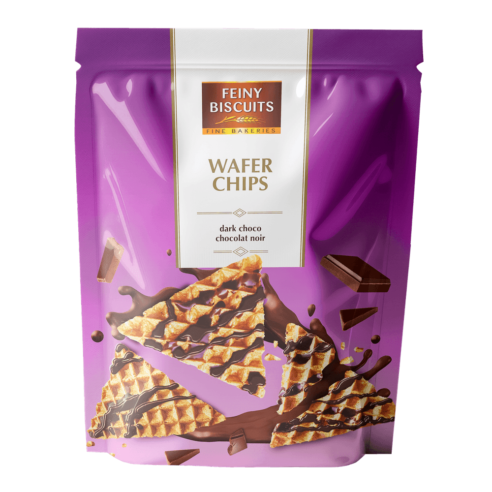 Feiny Biscuits Wafer chips mit Kakaoglasur 70g kakaofreie Schoko-Alternative