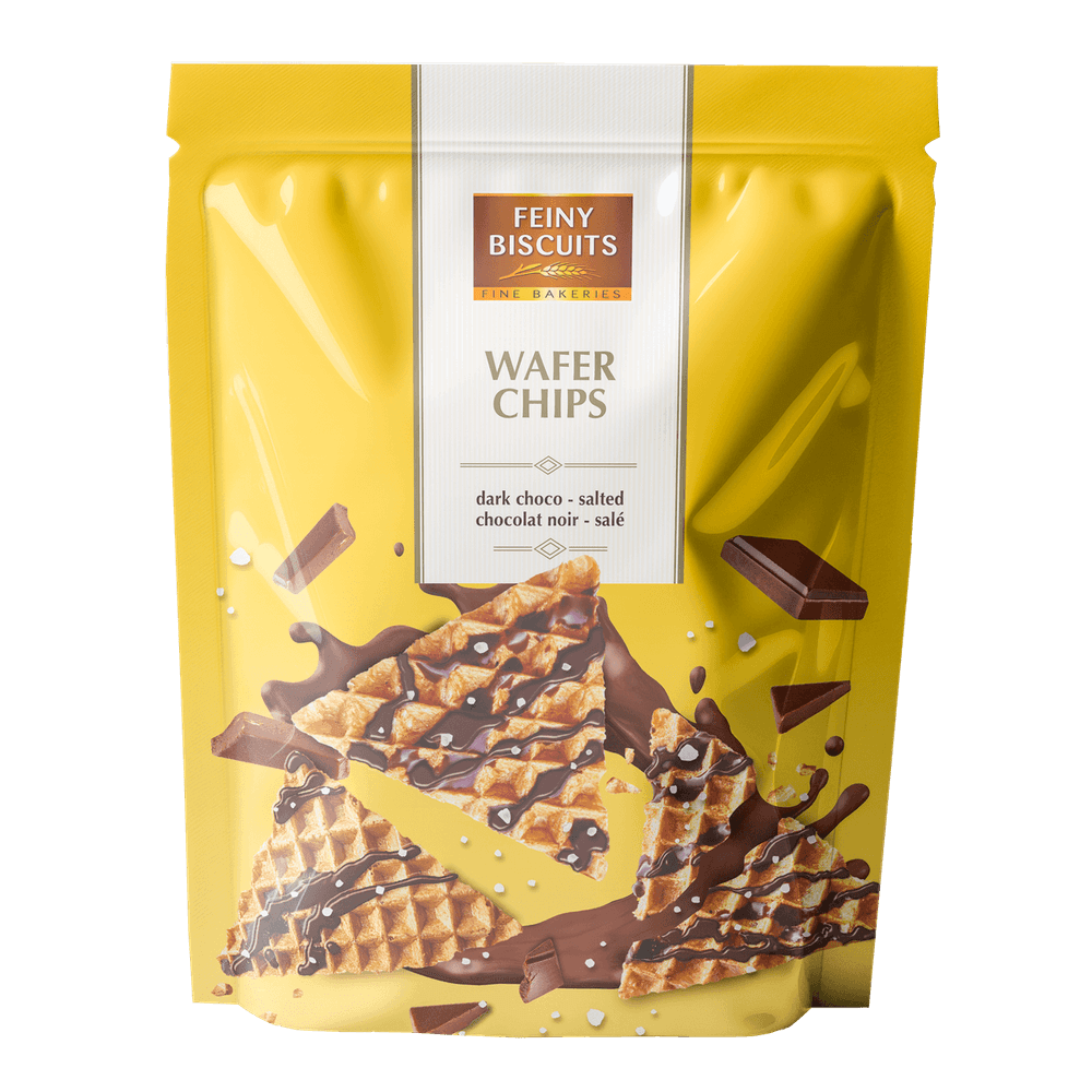 Feiny Biscuits Wafer chips mit Kakaoglasur - gesalzen 70g kakaofreie