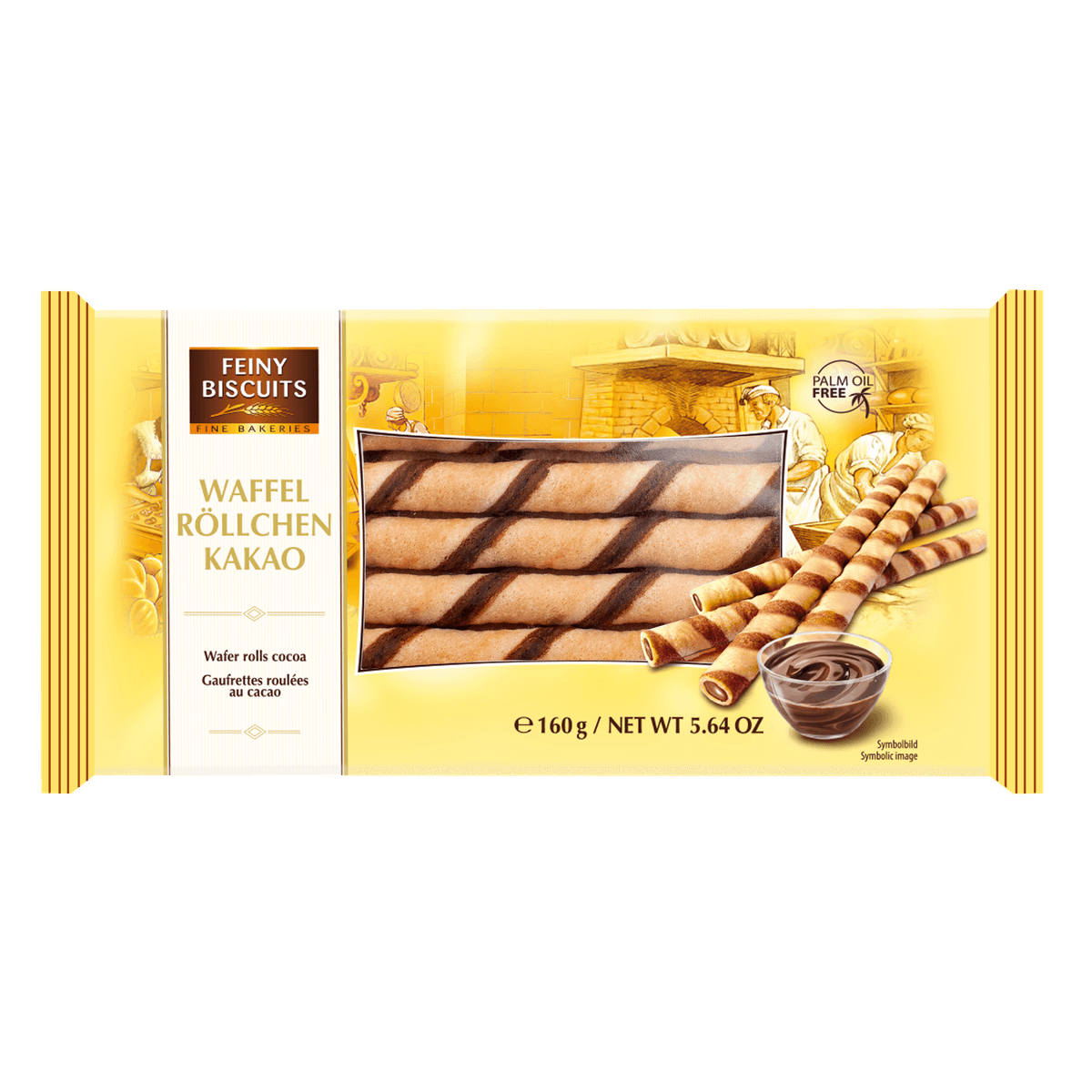 Feiny Biscuits Waffelröllchen Kakao 160g kakaofreie Schoko-Alternative 58c806-2