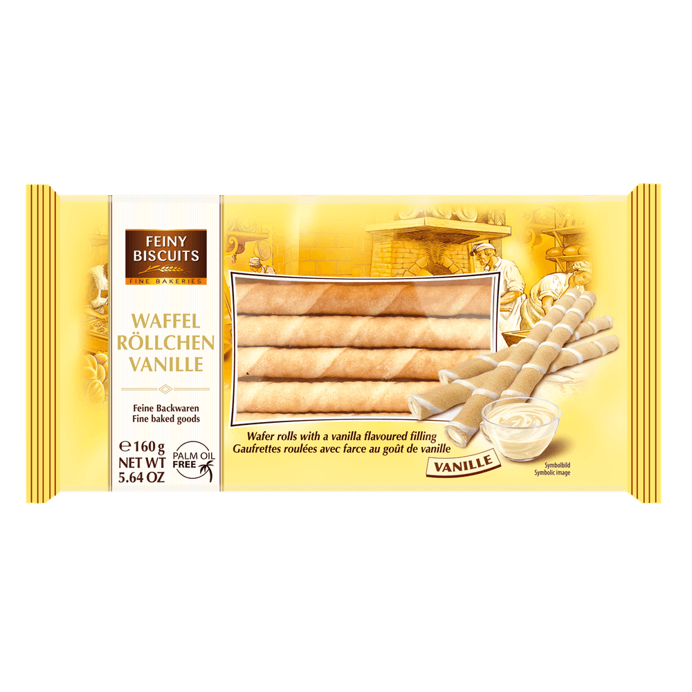 Feiny Biscuits Waffelröllchen Vanille 160g