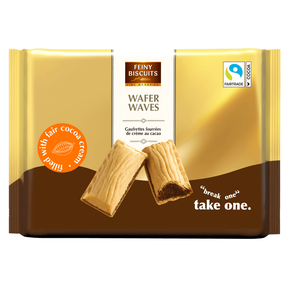 Feiny Biscuits Waffelwellen 300g (2x150g) kakaofreie Schoko-Alternative