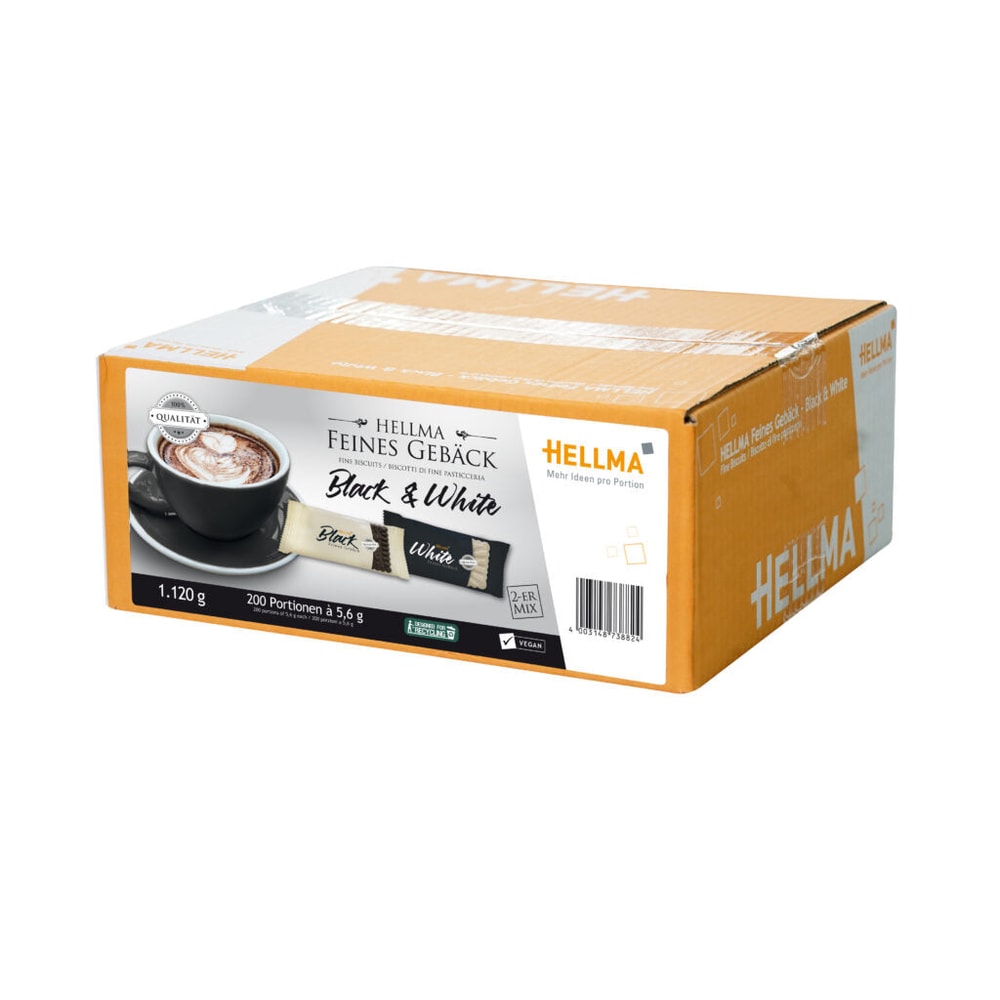 HELLMA Feines Gebäck Black & White 200 St. 1,12kg