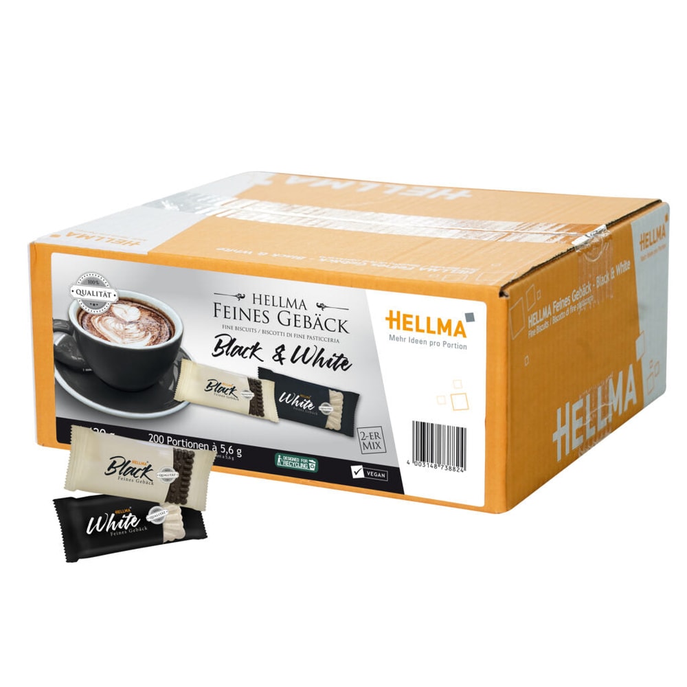 HELLMA Feines Gebäck Black & White 200 St. 1,12kg