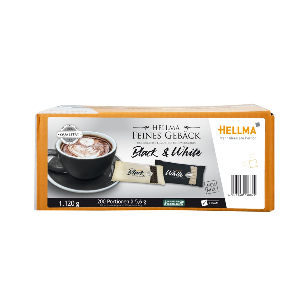 HELLMA Feines Gebäck Black & White 200 St. 1,12kg