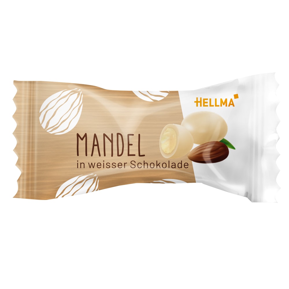 HELLMA Mandel in weißer Schokolade 360 St. 860g