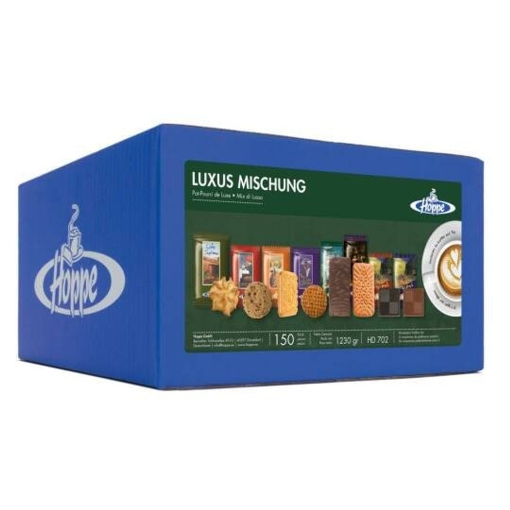Hoppe Gebäck Luxus Mischung Kekse Schokolade 150 Stück 1253 g Sortiment HD702