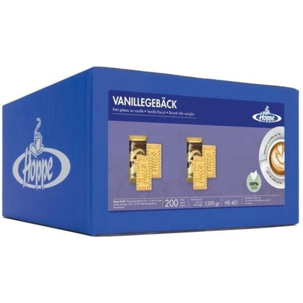Hoppe Gebäck Vanillegebaeck Kekse Vegan 200 Stück 1200 g HD401