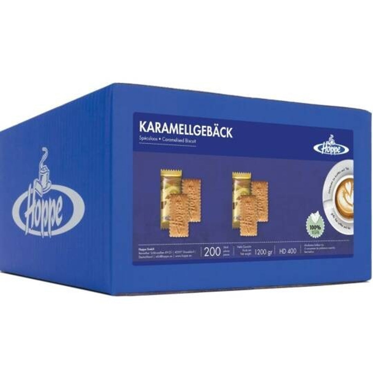 Hoppe Karamell gebäck Kekse einzeln verpackt 200 Stück 1200g HD400 58c806-2