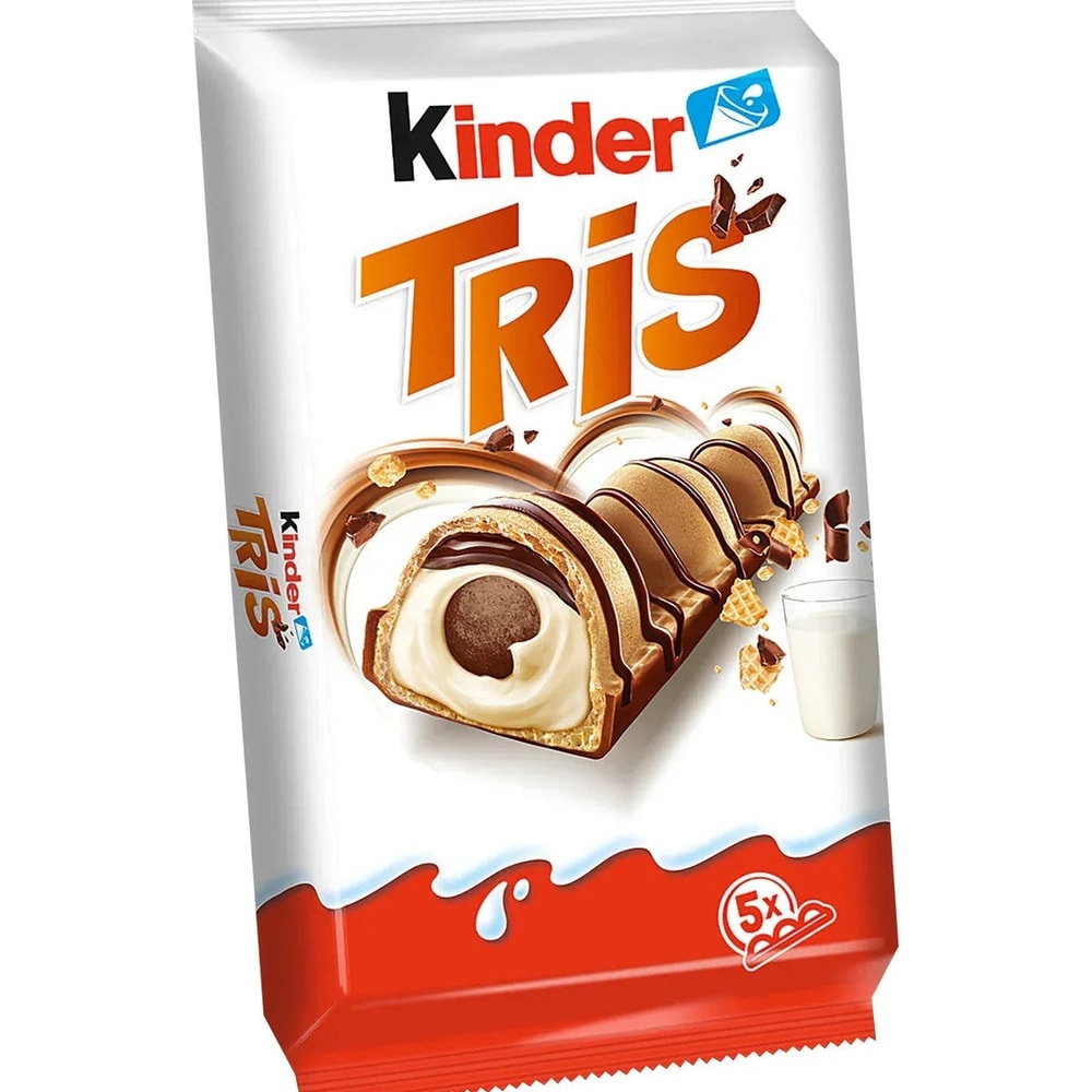 Kinder Tris Waffel Milchcreme Vollmilchschokolade 100g