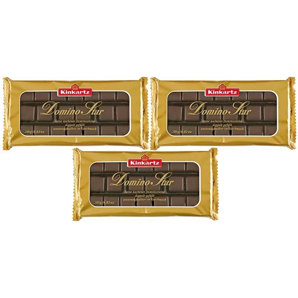 Kinkartz Aachener Dominosteine Zartbitter 3x250g ,750g Domino Star